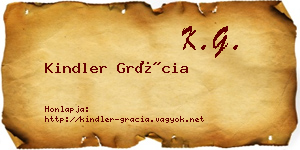 Kindler Grácia névjegykártya